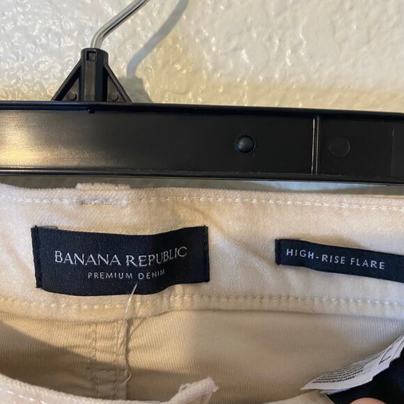 NEW Banana Republic Beige Corduroy High Rise Flare Jeans Size 27 NWT - Picture 3 of 10